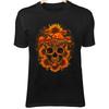 Radiant Summer Gothic Skull - Glowing Mushrooms In Sunset Hues Art