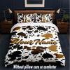 Decorative Artwork Theme Custom Text Or Name 3Pcs Bedding Set,1 Flat Sheet & 2 Pillowcases Personalized Home Bedding