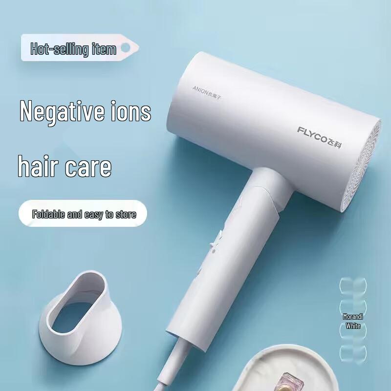 FLYCO Negative Ion Foldable Hair Dryer CN plug (adapter included)