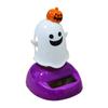 Car Dashboard Decoration, Halloween Light-driven Shaking Ghost Pumpkin Figurine -