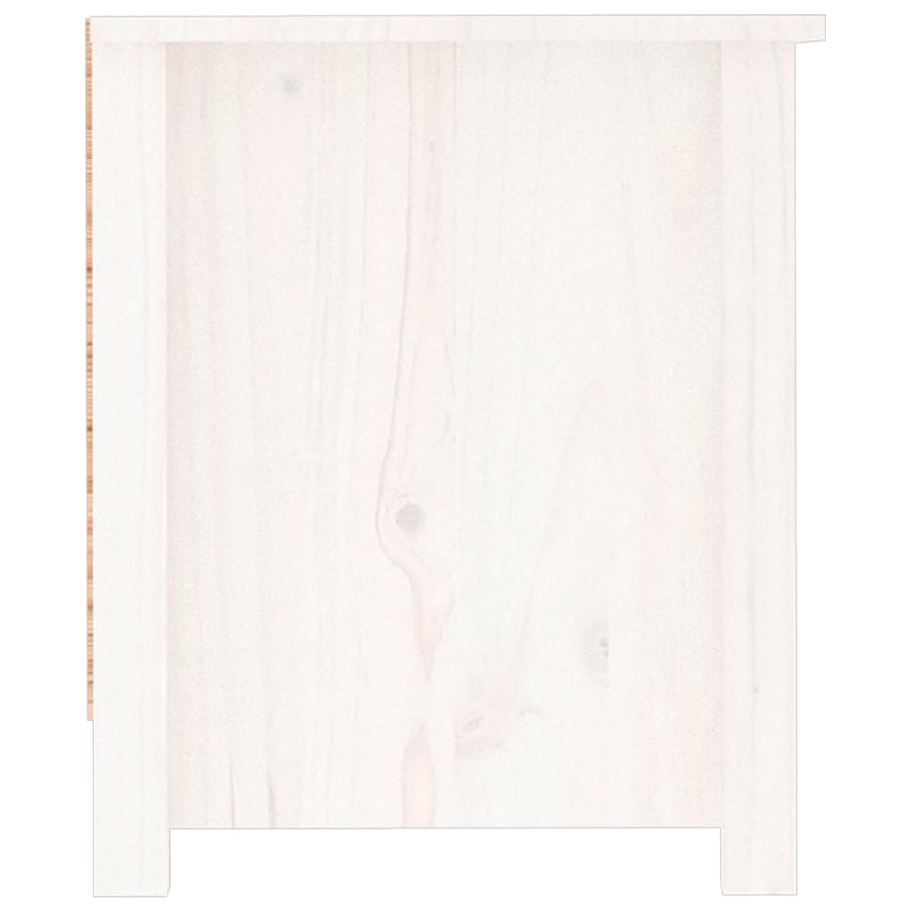 Vidaxl Szafka Na Buty, Biała, 110X38X45,5 Cm, Lite Drewno Sosnowe