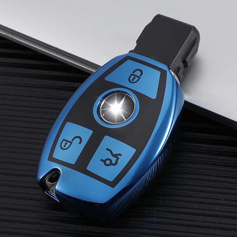 Suitable for Mercedes-Benz A-class Key Cover, C-class S-class B-class GLC/CLS/SLC/GLE/GLC Case All-inclusive Key Chain