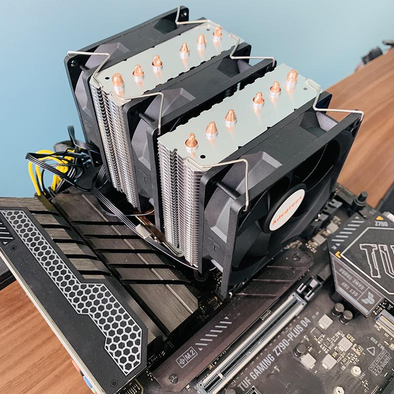 6 Heat Pipe CPU Air-Cooled Cooler 4Pin PWM PC Radiator Fan for Intel LGA 1366 1700 1200 1150 1151 1155 2011 X79 X99 AM3 AM4 AM5