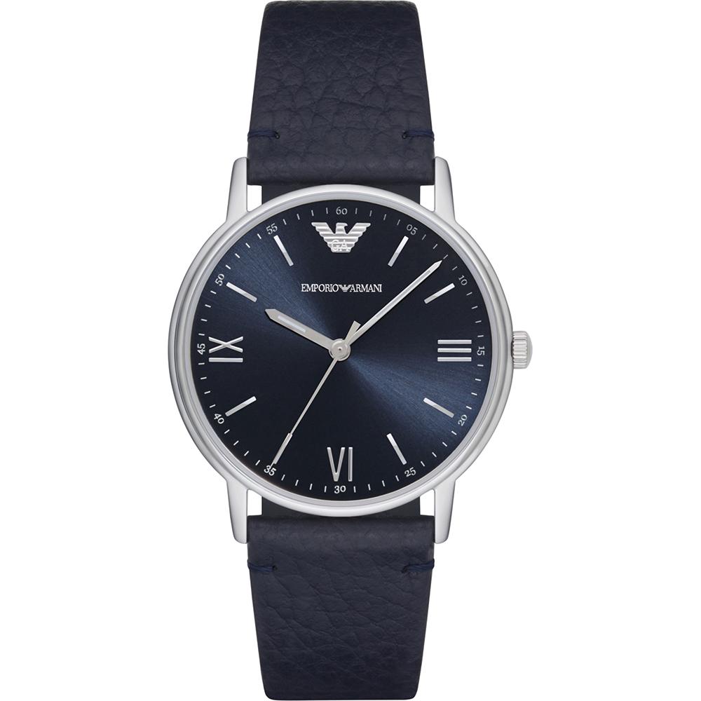 

Emporio Armani Blue Leather Men s Quartz Watch AR11012 синий