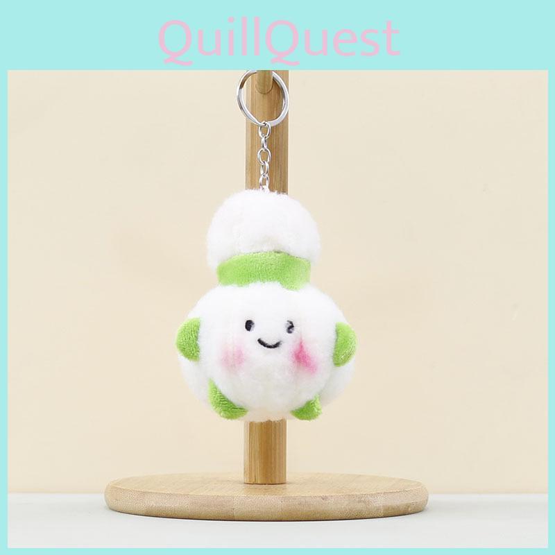 Cute Garlic Plush Keychain Plushie Toy With Pp Cotton Filling For Bag Decor