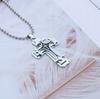 Necklace Pendant Steel Handchands Cross Silver 391