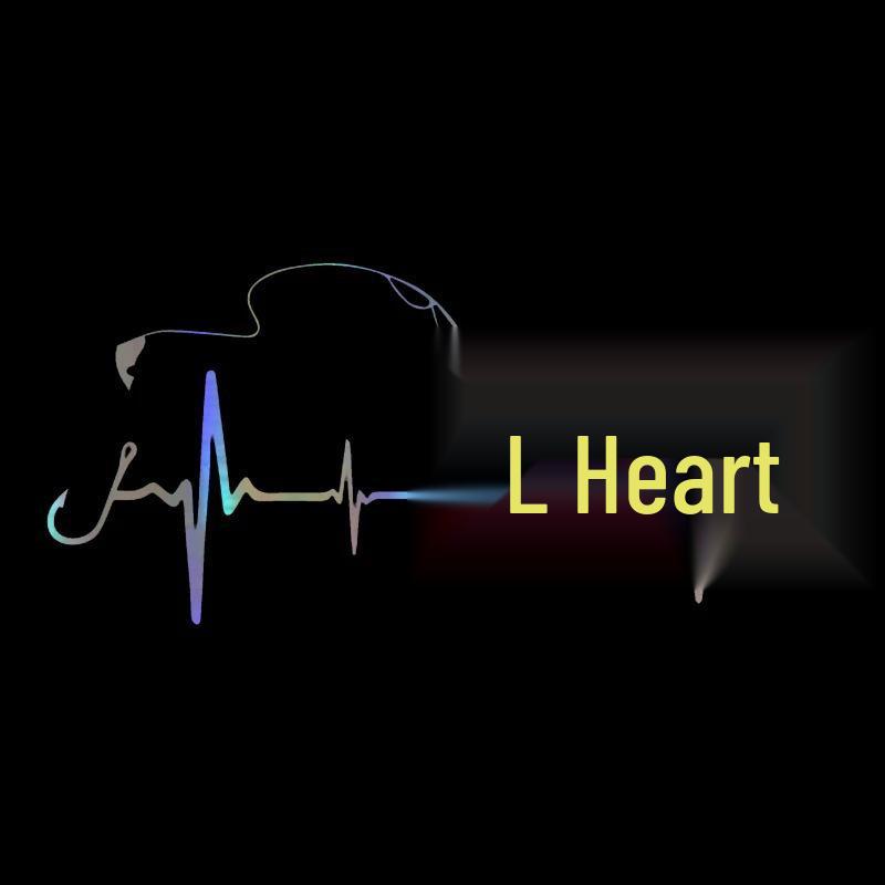 Reflective Waterproof Fishing Heartbeat Car & Motorcycle Sticker Standard