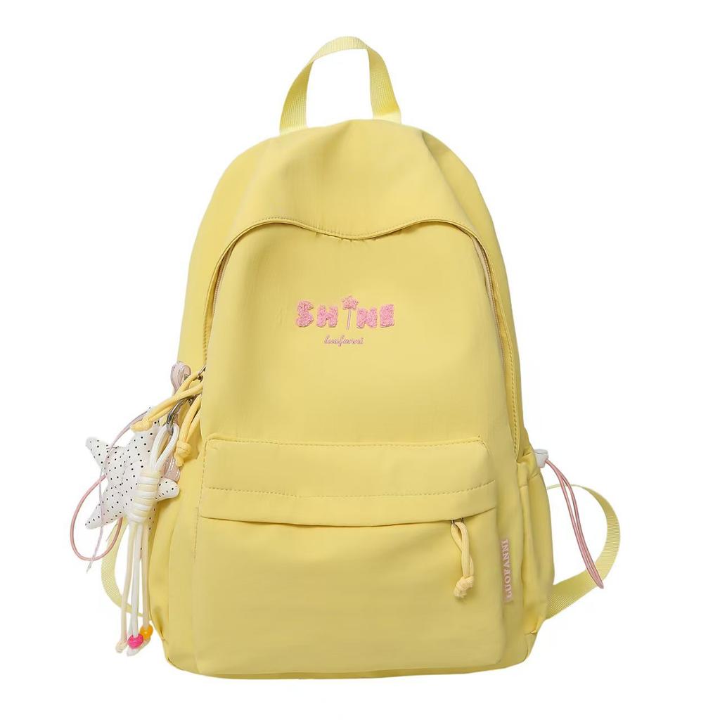 Schoolbag Japanese ins Spring outing versatile schoolbag niche design American retro large-capacity backpack travel lightweight backpack