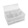 Acrylic Dustproof Storage Box 10 Holes Marble Texture Compartment Eyelash Grafting Accessories Case