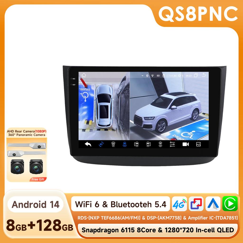 OSSURET Snapdragon Carplay Android for Mercedes Benz Vito 2 Viano W639 2003-2015 Intelligent Screen Video Player Car Radio Multimedia GPS Auto Stereo
