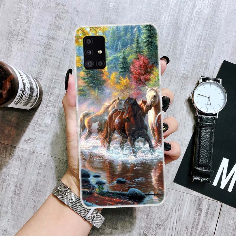 

Кінський Велика Краса Галопуючий Чохол для Телефону Для Samsung Galaxy A52 A53 A12 A13 A22 A23 A32 A33 A72 A73 A42 A02S A03S 5G A50S Чохол C Samsung A13 5G