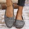 Women's Retro Flat Loafers With Stitching