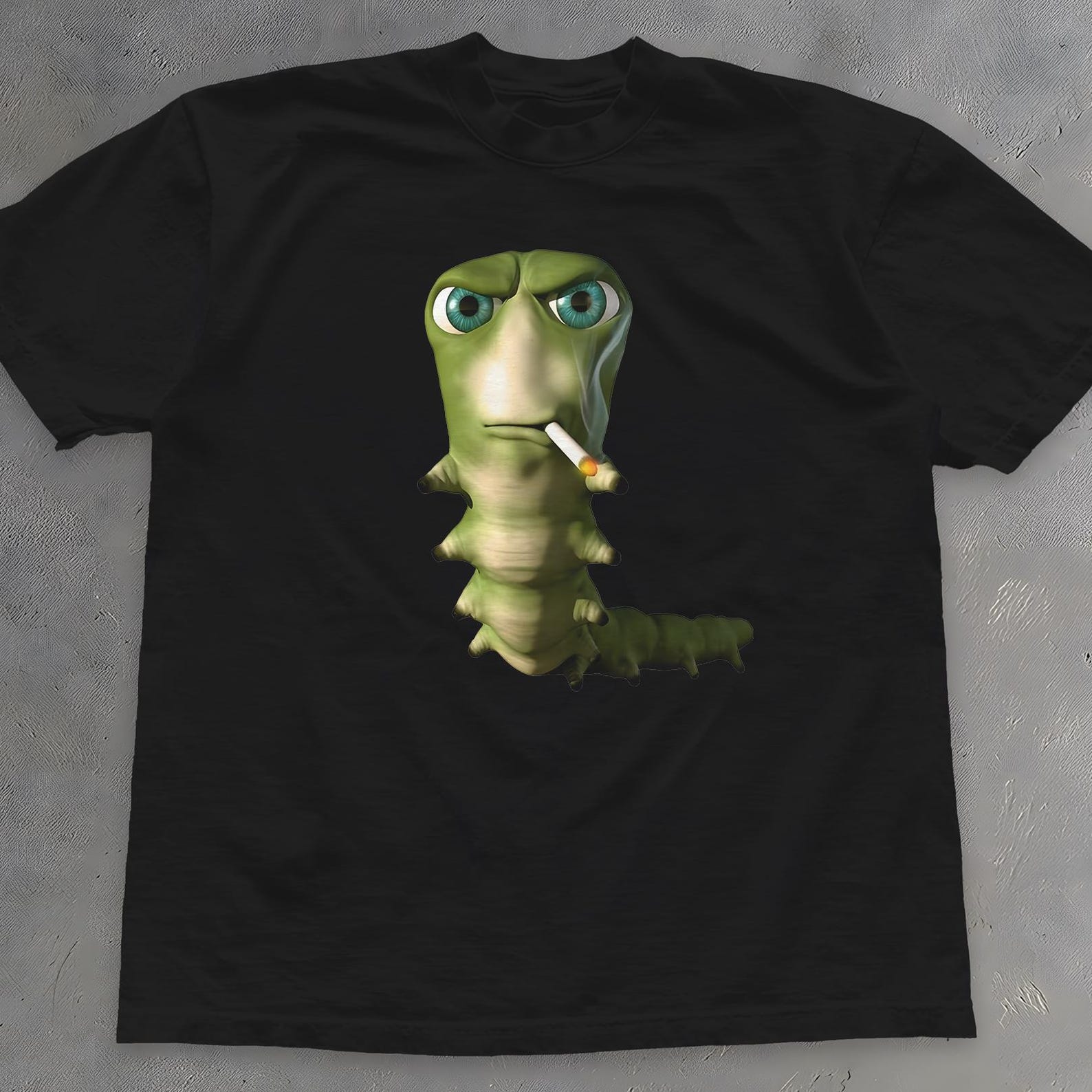 Smoking Caterpillar Shirt - Funny Viral Meme Graphic Tee L