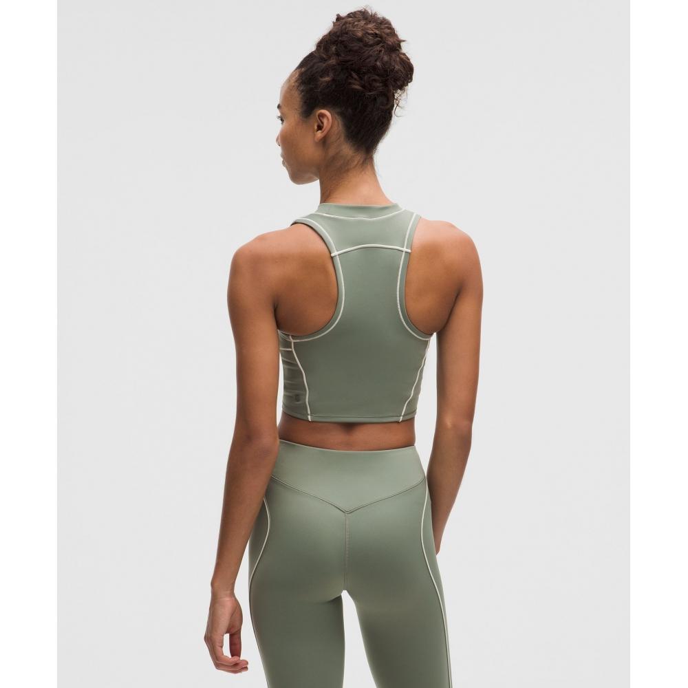 Lululemon Ultralu Contour Seam Cropped Tank Top Willow Leaf