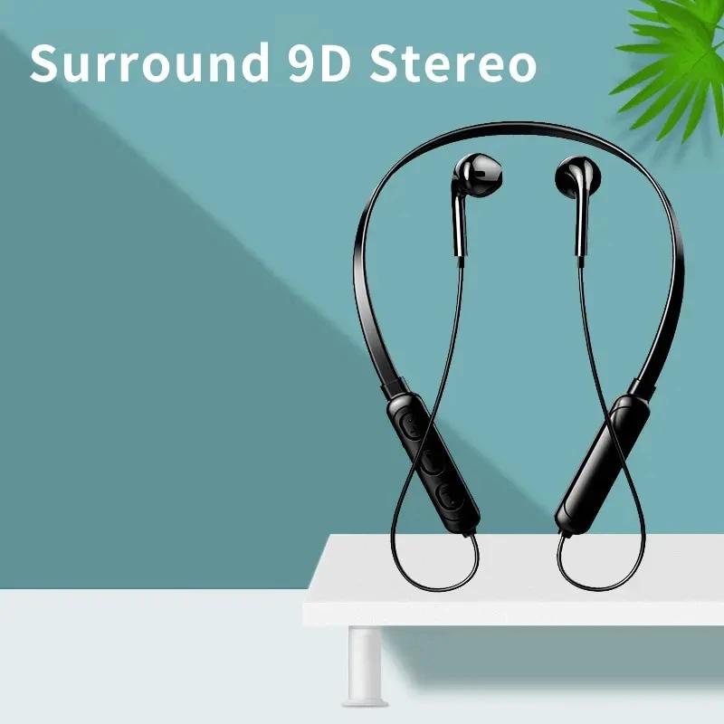 NeckHanging Wireless Bluetooth Headset Stereo Noise Reduction Sports Headset With Microphone Universal Compatibility Device
