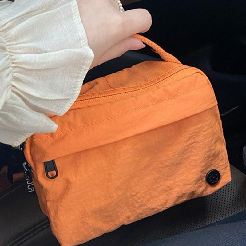 Fashion Macaron Nylon Square Bag Unisex Lightweight Canvas Casual Versatile Shoulder Messenger Mobile Phone Bag