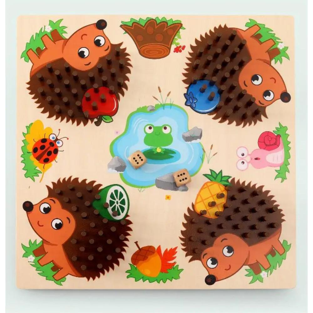 Toddler Hedgehog Board Game Kid Learning Counting Matching Game  Montessori Early Education Fine Motor Skill Sorting Toy Gift