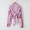 2025 Women's Korean Style Silk Shawl: Sun Protection, Versatile, Long Sleeve, Plain Color Scarf for Summer
