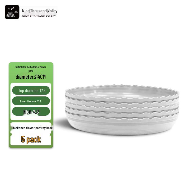 

Сверхпрочные круглые пластиковые поддоны для растений (5-Pack)