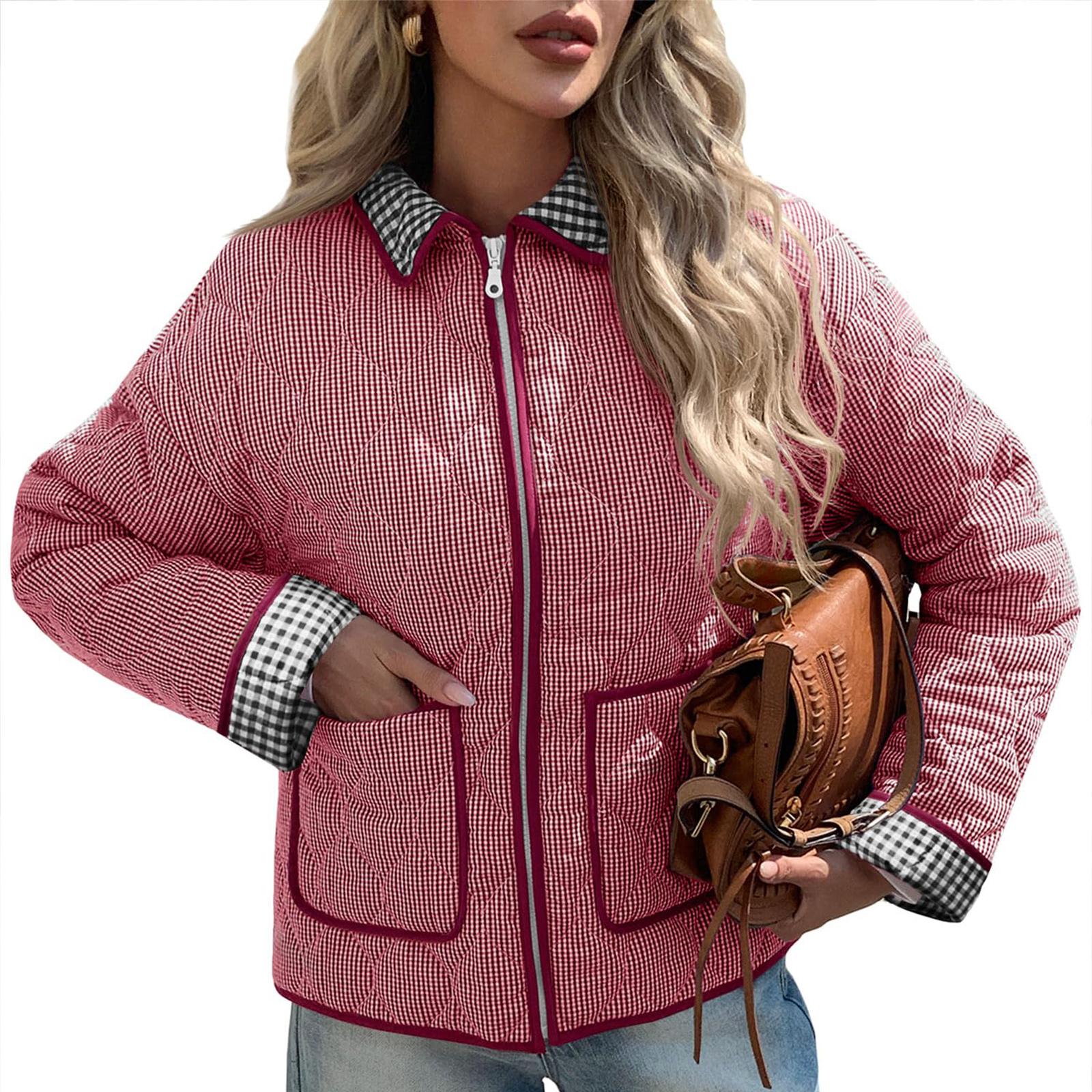 

Hoodies For Women Long Sleeve Zip Up Sweater Jackets Loose Casual Hooded Jackets With Pockets XL красный