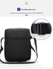 Men's Black Oxford Cloth Waterproof Crossbody Shoulder Bag - Large Capacity, Minimalist Design for Casual Travel
