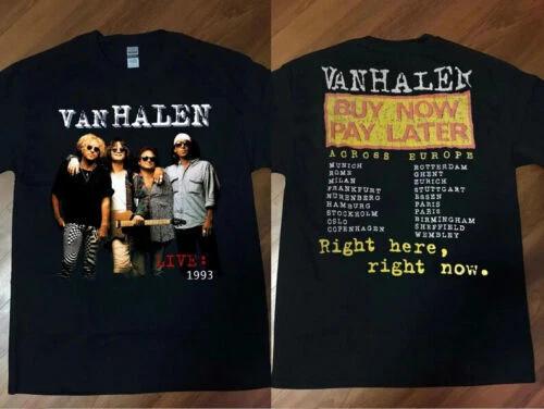 

Van.Halen Band Right Here Right Now Tour 1993 T-Shirt 3XL
