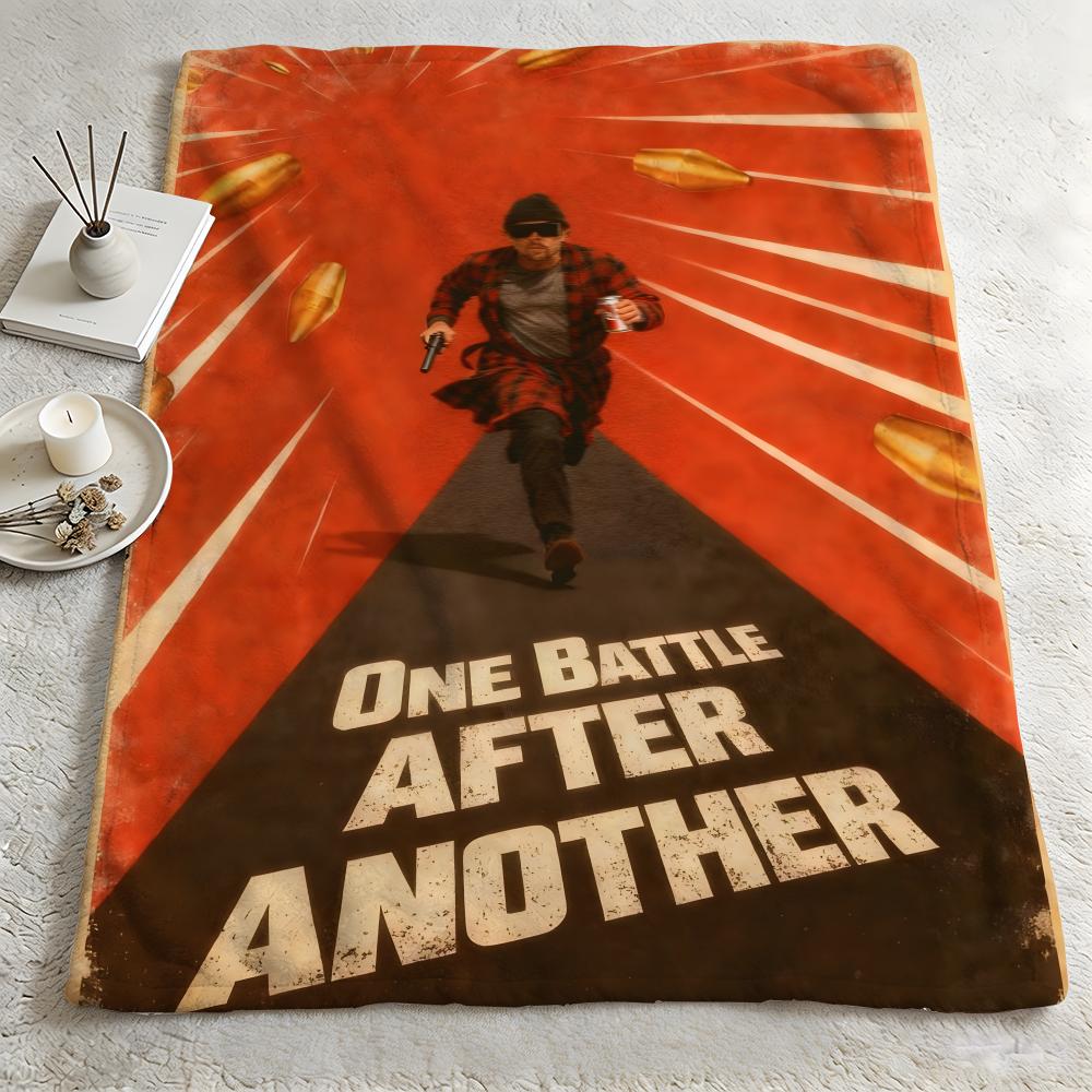movie O-One Battle After Another-r Throw Warm Soft Flannel Blanket, Multi-use for Sofa Bed Camping Travel Nap