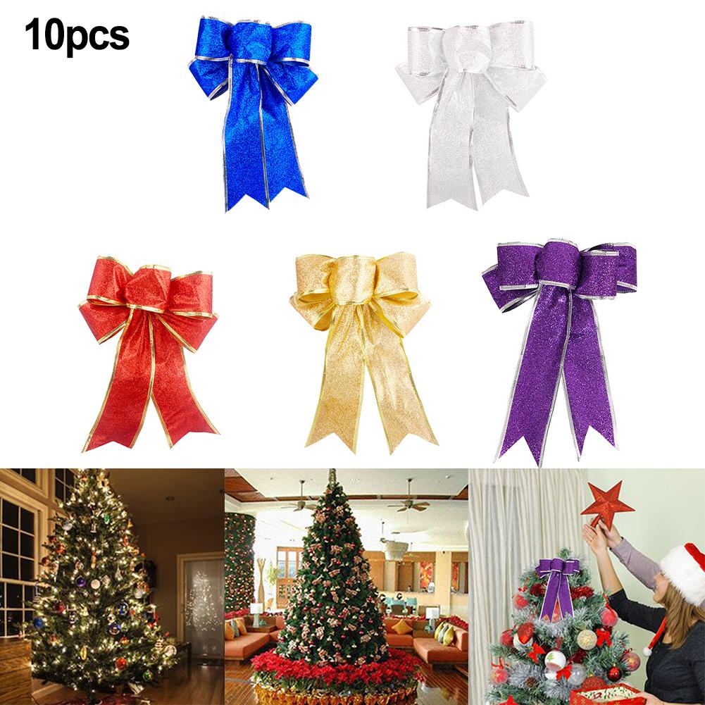 High Quality Christmas Flannelette Bow Christmas Decorations Bows Home Decor