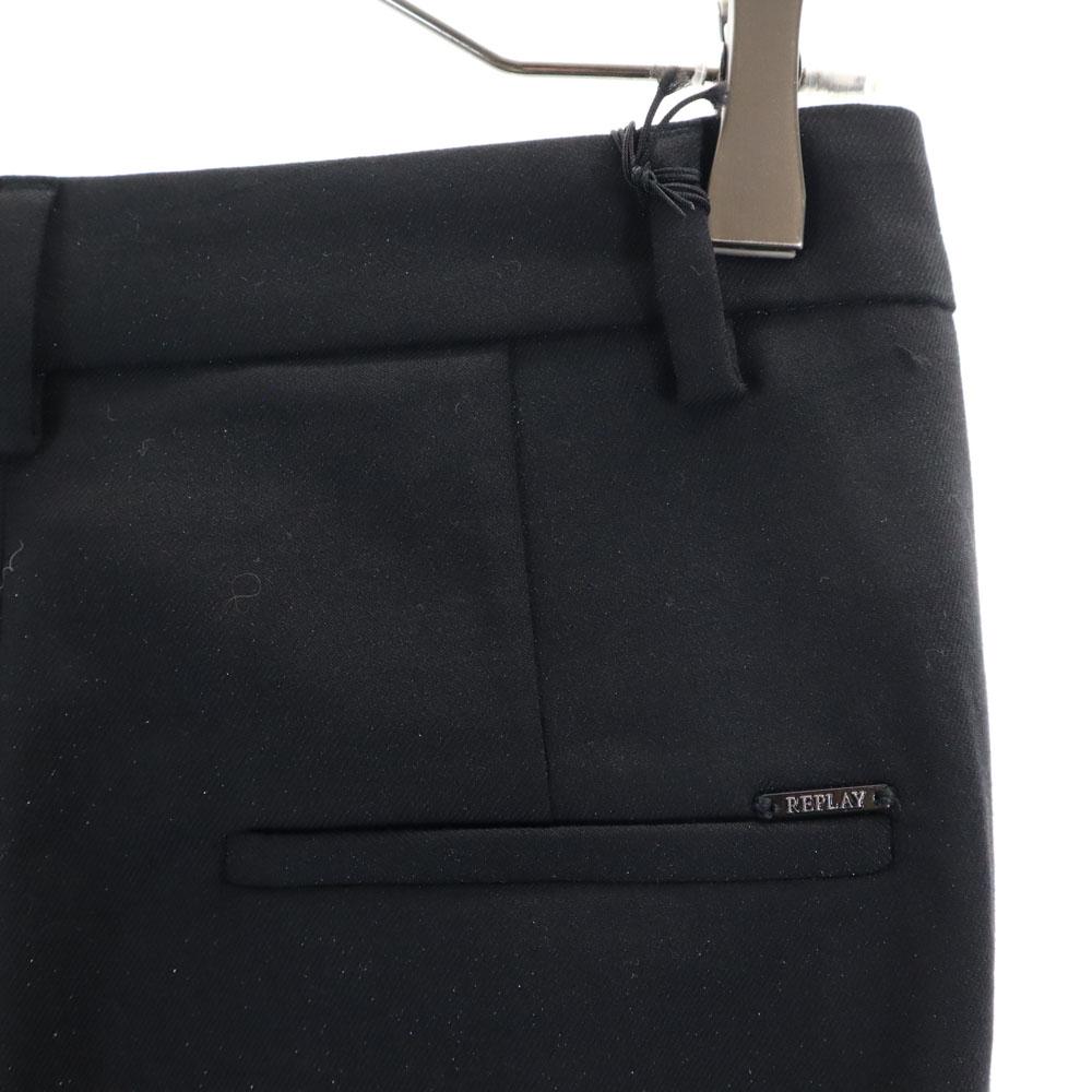 Ungetragen REPLAY Lame Knöchellange Hose W25 schwarz Damen Gebraucht