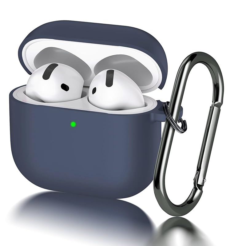 

Seltureone[New]For Airpods 4 cases Released in 2024 soft silicone material Full protective cover with key chain Loss prevention Shockproof anti-slip