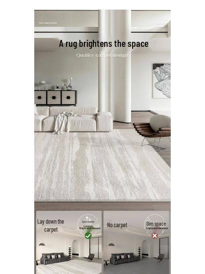 Luxury Cream Large Area Sofa Carpet for Living Room & Bedroom