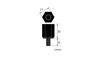Kitaco 0900-505-10031 Mirror Adapter Set, 0.7 inch (17 mm), 0.4 inch (10 mm) Reverse