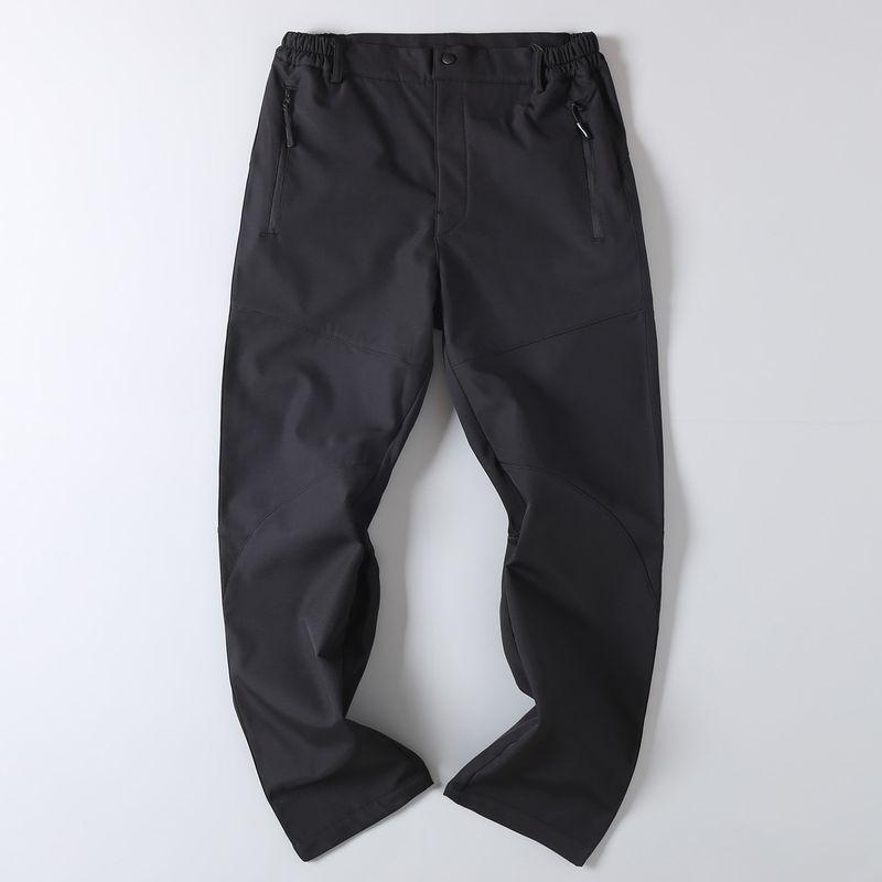 Export Export Men's Tail Goods Outdoor Windproof Waterproof Tactical Pants Fall Winter Men Fleece-lined Soft Shell Straight-leg Casual Pants