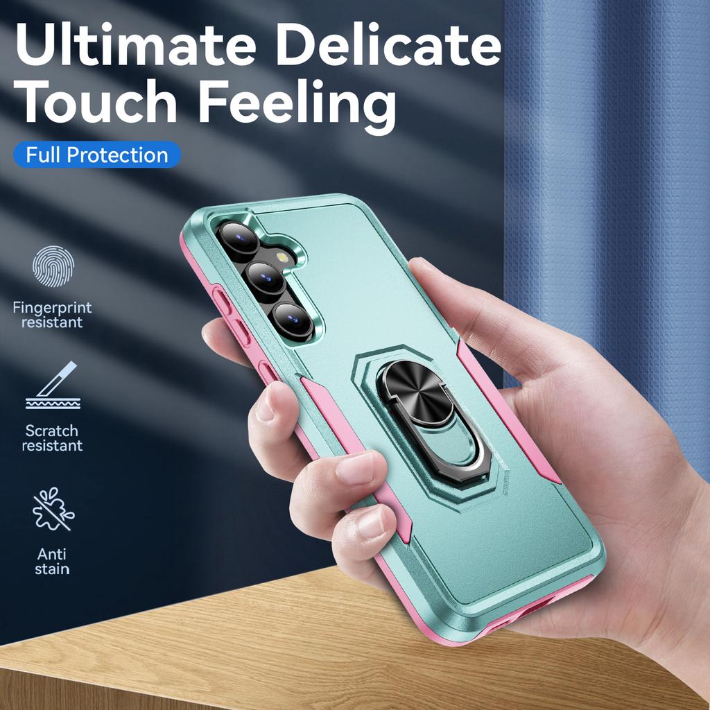 For Samsung Galaxy S25+/S24+ Case Military Grade Ring Kickstand PC + TPU Phone Cover