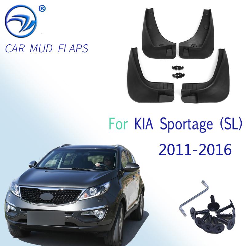 1Set Car Front Rear Mudguards For KIA Sportage (SL) 2011-2016 Accessories Mudflaps 1Set/4Pcs Fenders