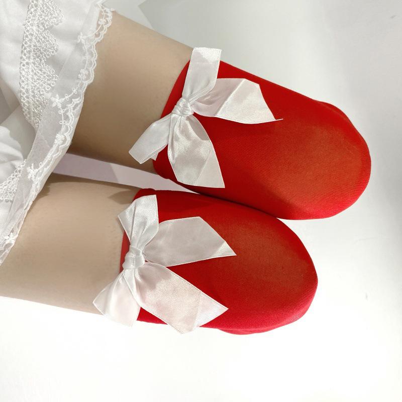 Velvet Bow Temptation Women's Over-the-Knee Lingerie Socks