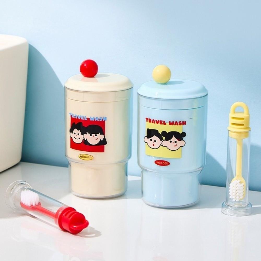 Portable Travel Toileting Set creative Rinsing Cup Toothbrush Storage Box  Outdoor Activities
