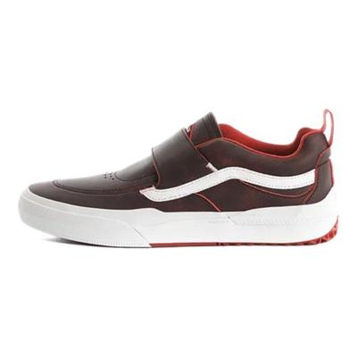 Kyle Walker Pro Leather Slip Resistant Durable Low Top Skate Shoes Men Sneakers Brown Red VN0A4UW3REB