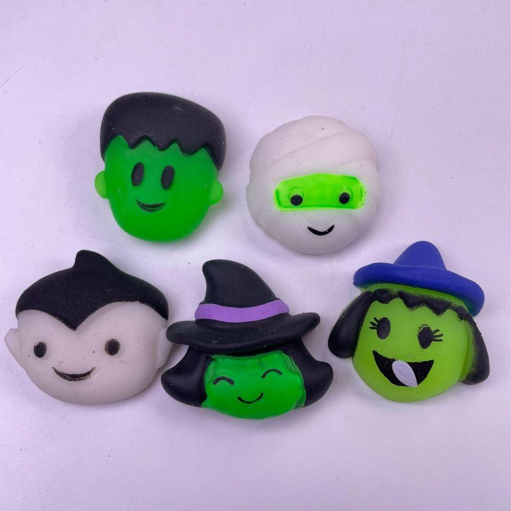 10pcs Ghost Cartoon Halloween Fidget Toy Slow Rebounce Pinch Compression Toy  Costume