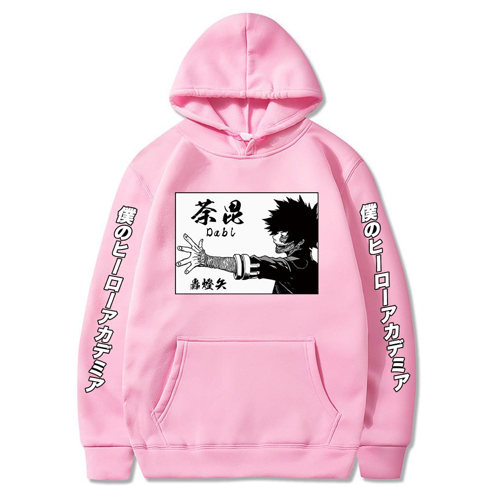 Harajuku Anime My Hero Academia Dabi Bedruckte Kapuzenjacke Herren Damen Übergroße Hoodies Y2k Streetwear Klassisch Schlichtes Unisex Sweatshirt
