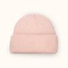Autumn Winter Fashion Rabbit Hair Knit Hat Double Rolled Brim Warm Cold Hat