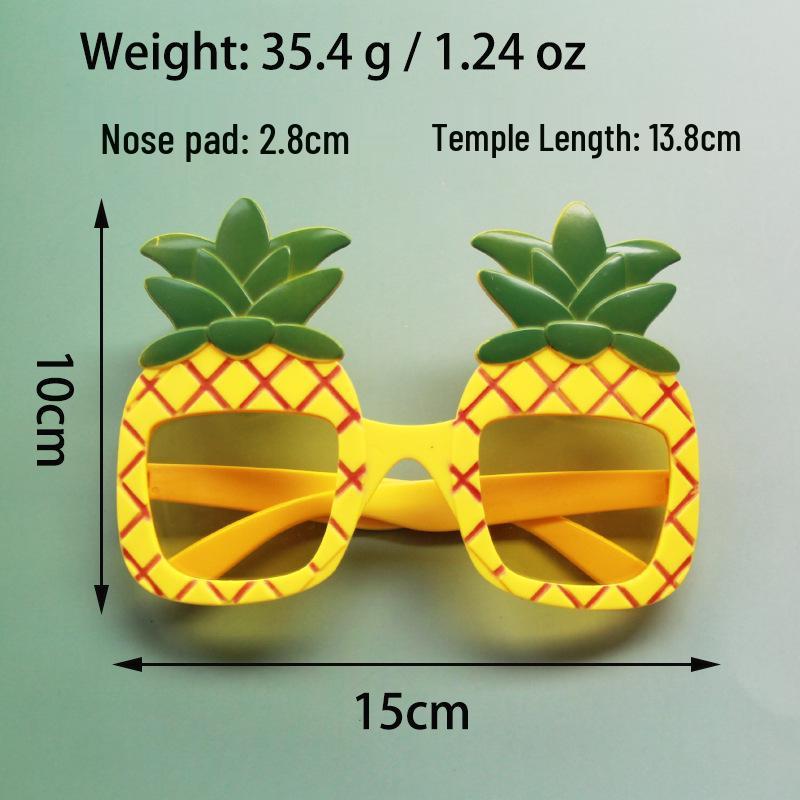Hawaiian Party Sunglasses – Fruit-Shaped Watermelon, Strawberry, Pineapple, and More Summer Beach Fun Props