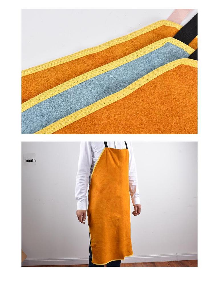 Thickened Cowhide Welding Apron: Spark & Heat Resistant Workwear