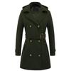 Women's Autumn and Winter Solid Color Hooded Woolen Coat, Slim Fit Temperament, Warm Commuting Jacket