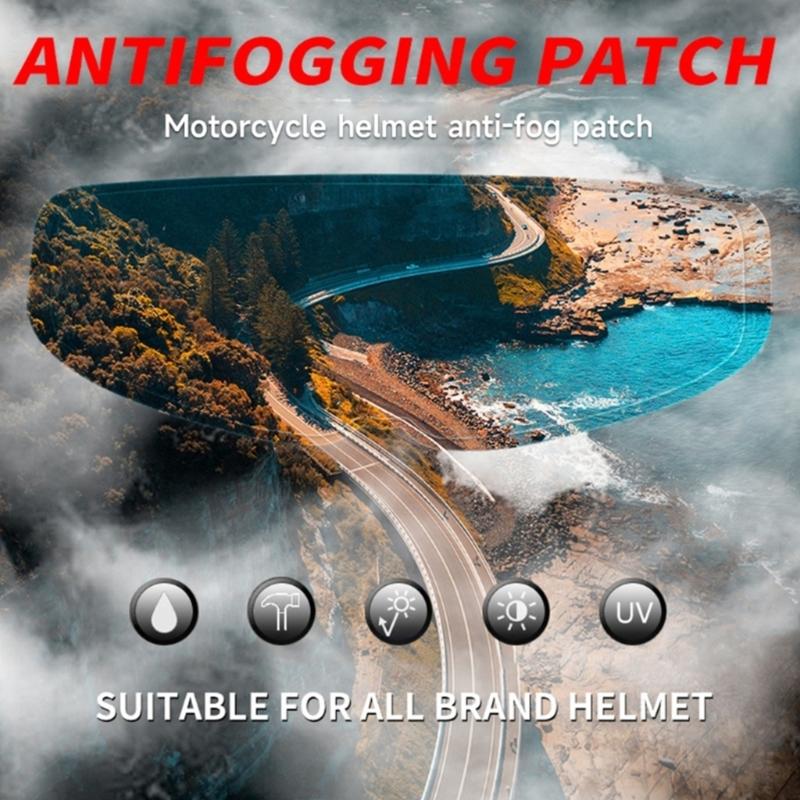 Easy Application Anti Fog Shield for FF908 Helmet Visors Features Self Adhesive Backing for Quick Installation