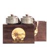 Ceramic tea cans, Ge kiln double cans, storage jars, black tea, Pu'er, Tieguanyin, green tea, tea packaging gift set