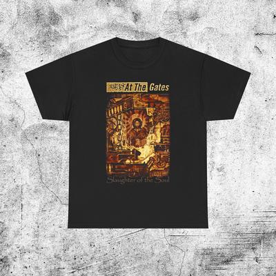 At the gates Schlachtung der Seele Kinder T-Shirt melodischer Death Metal Bootleg Schweres Baumwoll-T-Shirt