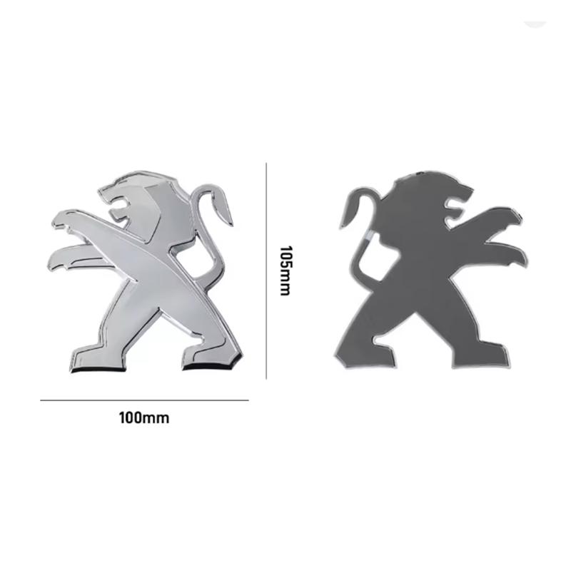 UNYG8 Para Peugeot 208 3008 308 2008 45008 12607 508 Pegatina Insignia de Capó Delantero de Coche Pegatina de Maletero Trasero de Coche Emblema Accesorios de Coche