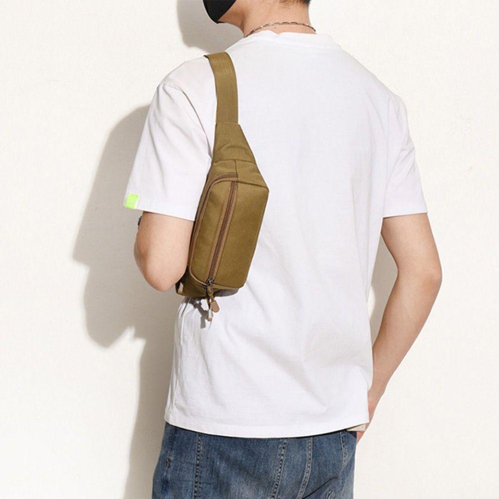 Adjustable Men Chest Bag Large Capacity Running Fanny Pack Fashion Crossbody Bag  Outdoor Sports