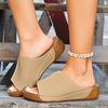 Fashion Summer Women Wedges Slippers Lightweight Slip-on Slippers Rome Comfort Shoes Women Fashion Open Toe Lady Sandals Slides Women